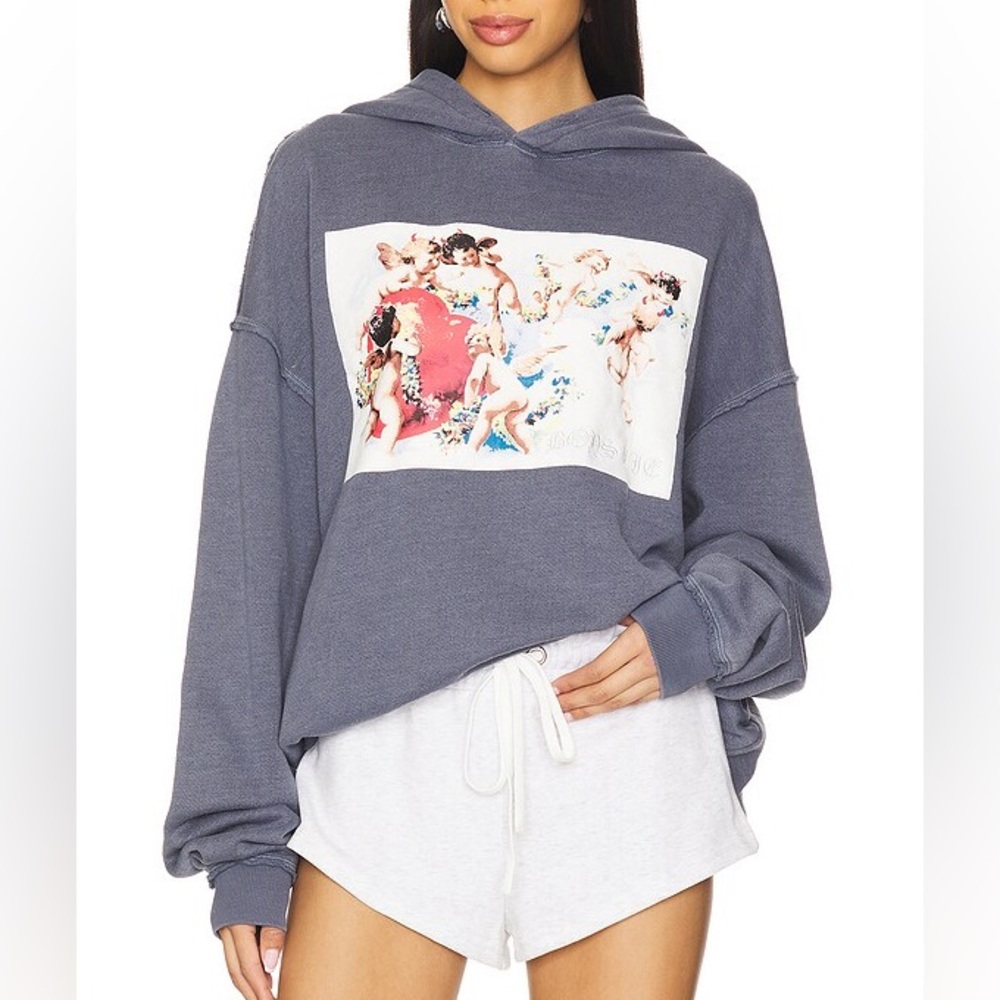 Boys lie denim graphic oversized hooded sweatshirt hoodie angels 23421 - Picture 7 of 16